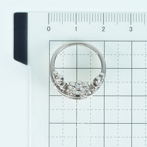 【中古】K18WG DIAMOND RING ダイヤモンドリング D0.96ct 5.8g #12
