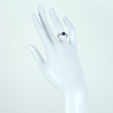 【中古】PT900 SAPPHIRE RING サファイアリング S1.01ct D0.40ct 3.5g #11