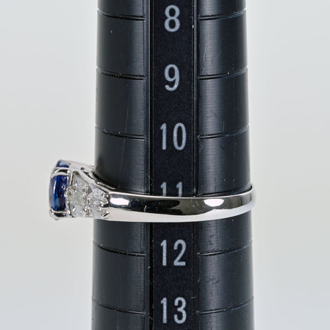 【中古】PT900 SAPPHIRE RING サファイアリング S1.01ct D0.40ct 3.5g #11