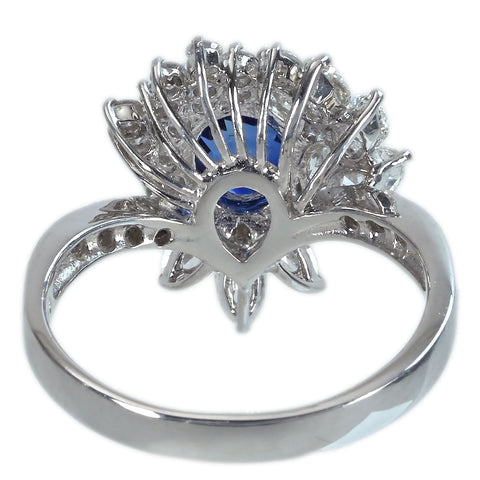 【中古】PT900 SAPPHIREカンボジア産非加熱サファイアリング S1.62ct D1.16ct GIA鑑別書 5.4g #11