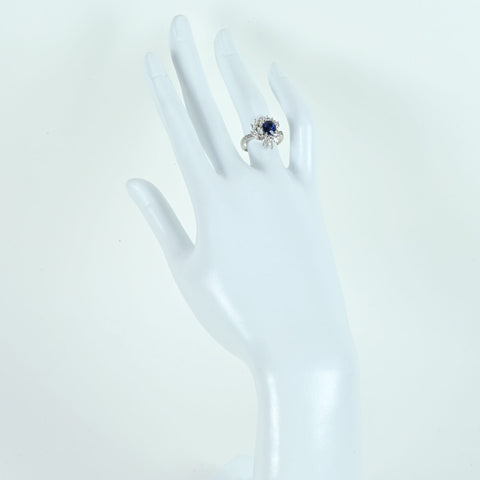 【中古】PT900 SAPPHIREカンボジア産非加熱サファイアリング S1.62ct D1.16ct GIA鑑別書 5.4g #11