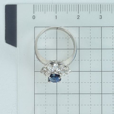 【中古】PT900 SAPPHIREカンボジア産非加熱サファイアリング S1.62ct D1.16ct GIA鑑別書 5.4g #11
