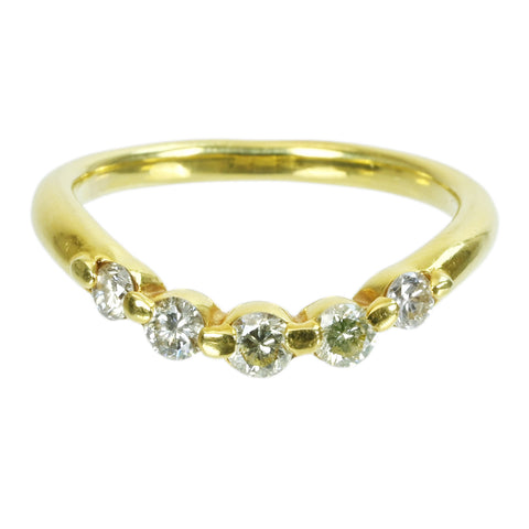 【中古】K18YG DIAMONDダイヤモンドリング 0.38ct 2.7g #9.5