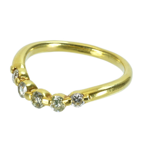 【中古】K18YG DIAMONDダイヤモンドリング 0.38ct 2.7g #9.5