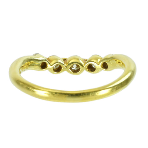 【中古】K18YG DIAMONDダイヤモンドリング 0.38ct 2.7g #9.5