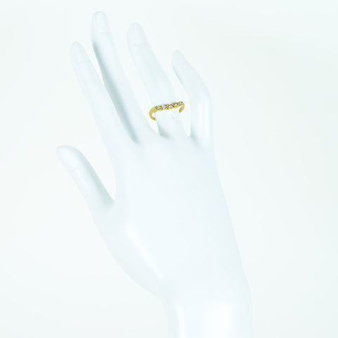 【中古】K18YG DIAMONDダイヤモンドリング 0.38ct 2.7g #9.5