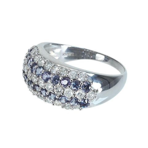 【中古】K18WG ALEXANDRITE RING アレキサンドライト ダイヤモンドリング A1.00ct D0.80ct 5.6g #15