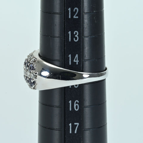 【中古】K18WG ALEXANDRITE RING アレキサンドライト ダイヤモンドリング A1.00ct D0.80ct 5.6g #15