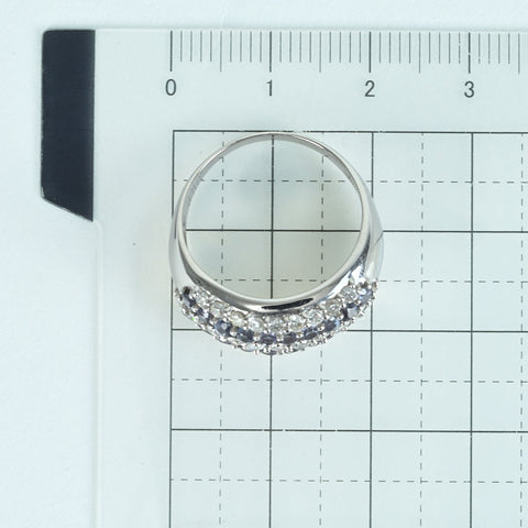 【中古】K18WG ALEXANDRITE RING アレキサンドライト ダイヤモンドリング A1.00ct D0.80ct 5.6g #15