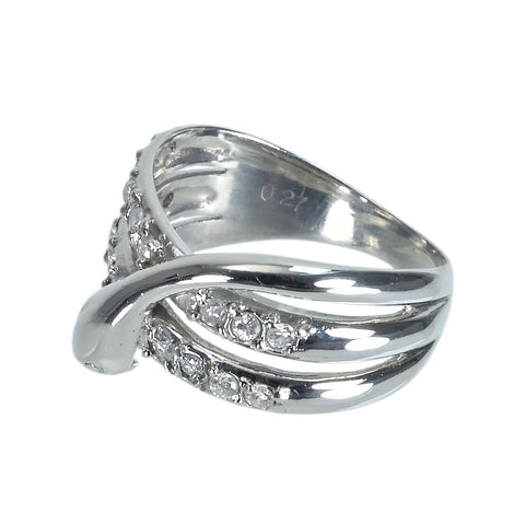 [Used] PT900 DIAMOND Ring D0.27ct 5.7g #10 