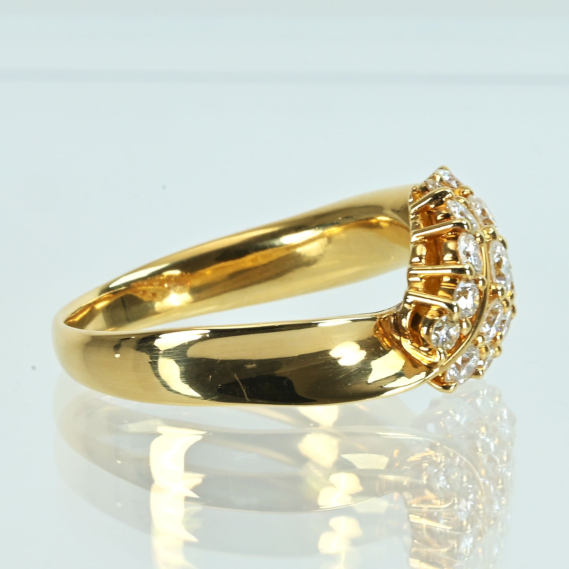 中古】MONNICKENDAM モニッケンダムリング K18YG DIAMOND 0.82ct 5.8g