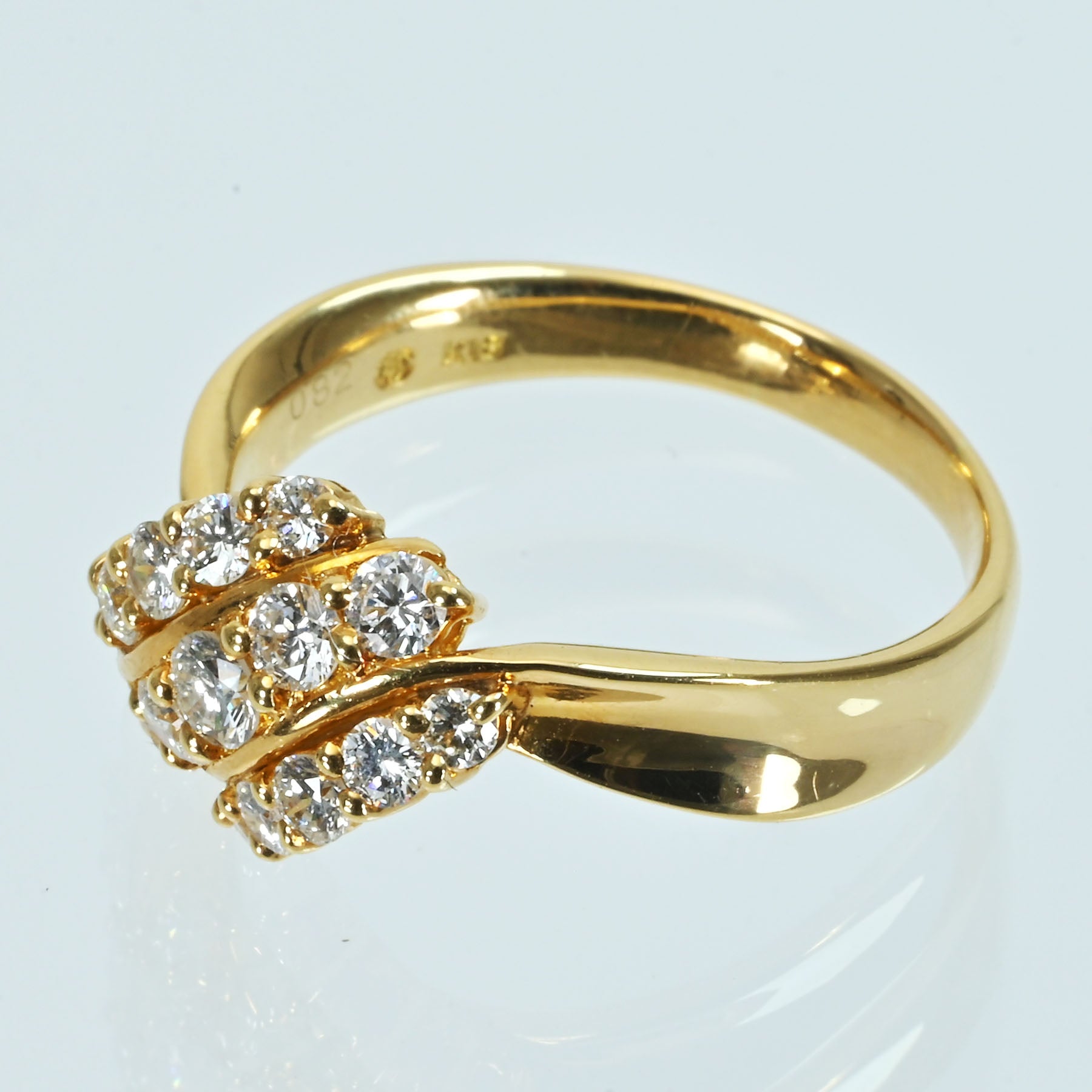 中古】MONNICKENDAM モニッケンダムリング K18YG DIAMOND 0.82ct 5.8g