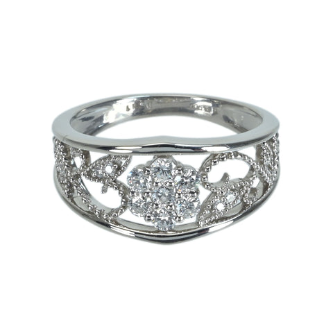 【中古】PT900 DIAMOND ダイヤモンドリング D0.31ct 5.3g #12