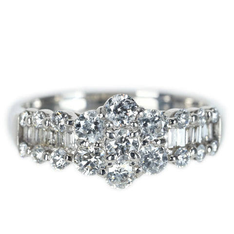 【中古】PT900 DIAMONDダイヤモンドリング D1.00ct 4.9g #13