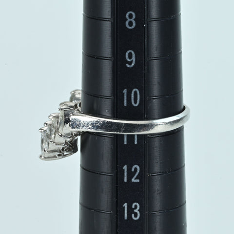 [Used] PT900 DIAMOND V-shaped ring D0.80ct 4g #11 