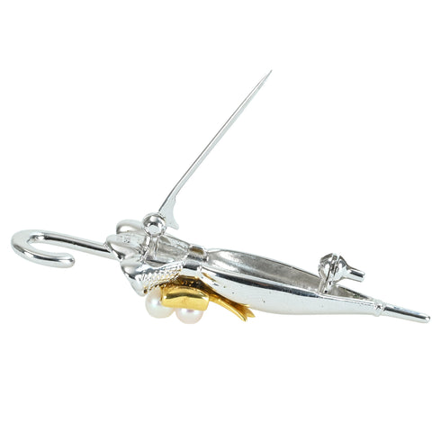 [Pre-owned] MIKIMOTO 18K Yellow Gold Akoya Pearl Brooch, 3.3-4.1mm, 6.8g, One Price