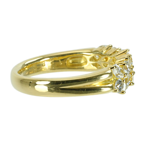 【中古】QUEEN（平和堂貿易） K18YG ダイヤモンドリング D1.28ct  6.8g #15