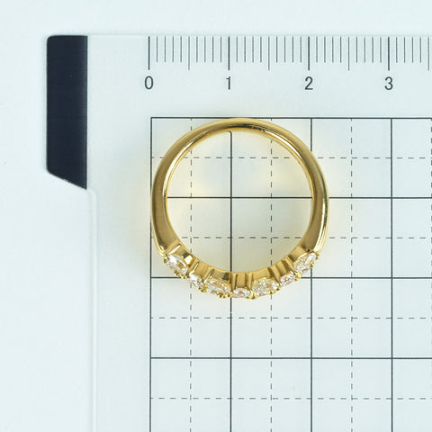 【中古】QUEEN（平和堂貿易） K18YG ダイヤモンドリング D1.28ct  6.8g #15