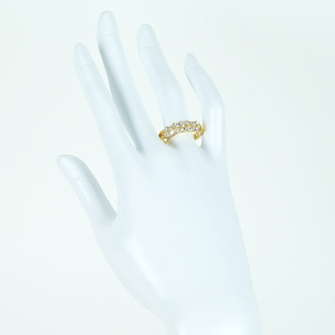 【中古】QUEEN（平和堂貿易） K18YG ダイヤモンドリング D1.28ct  6.8g #15