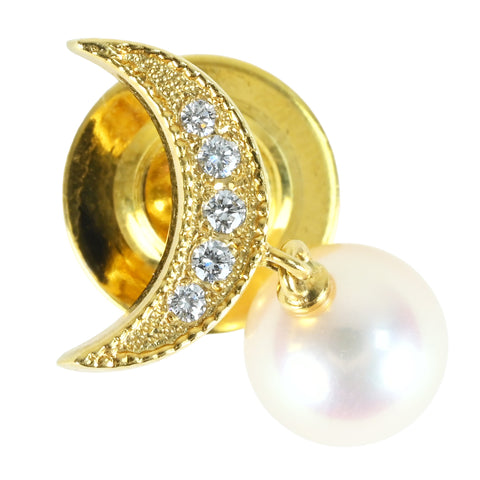 【中古】MIKIMOTO ミキモト K18YG AKOYA PEARL BROACH アコヤパールブローチ P7.2mm 2.9g ONE PRICE