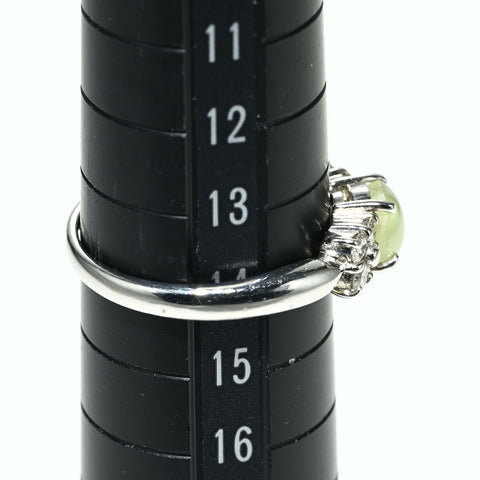 【中古】PT900 CATS EYE RING クリソベリルキャッツアイリング CE1.10ct D0.31ct 5.2g #14
