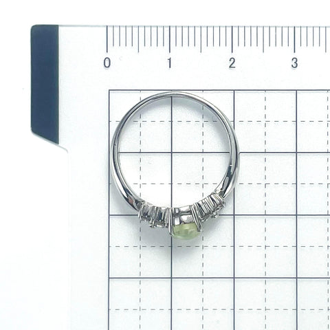 【中古】PT900 CATS EYE RING クリソベリルキャッツアイリング CE1.10ct D0.31ct 5.2g #14