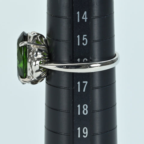 【中古】PT900 TOURMALINEトグリーントルマリンリング GT5.72ct D0.23ct 8.5g #15.5