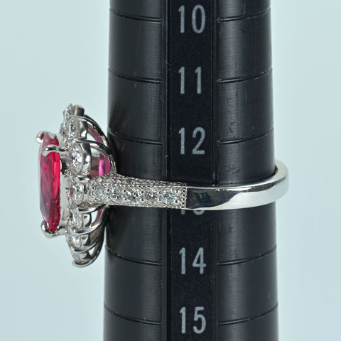 Pre-owned PT900 No Heat Ruby Ring, 2.33ct diameter, 1.60ct diameter, GIA certificate, 6.6g, #13 