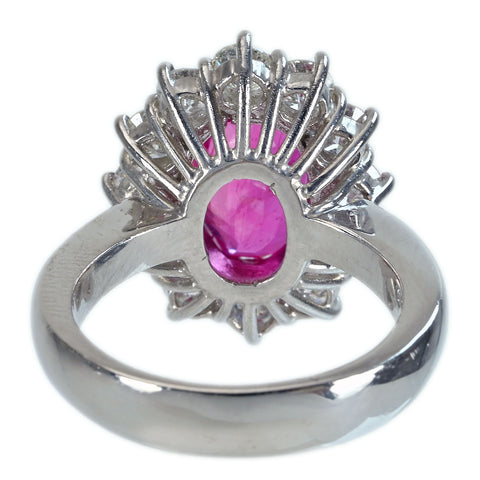 [Used] PT900 RUBY RING Ruby ring R4.967ct D1.39ct CGL differentiation book 10.4g #9 