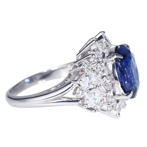 【中古】PT900 SAPPHIRE RING スリランカ産サファイアリング S5.05ct GRS Royal Blue 鑑別書11.4g  #10