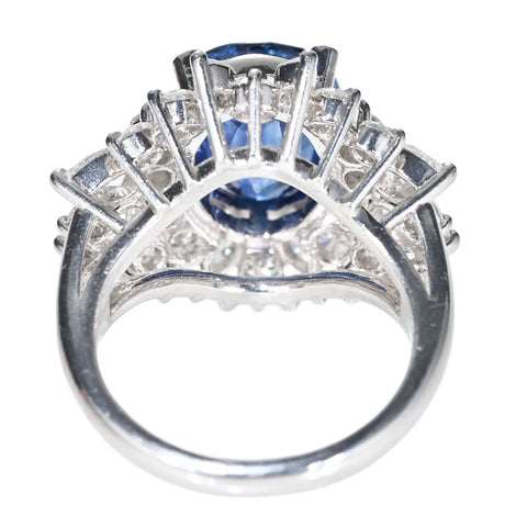 【中古】PT900 SAPPHIRE RING スリランカ産サファイアリング S5.05ct GRS Royal Blue 鑑別書11.4g  #10