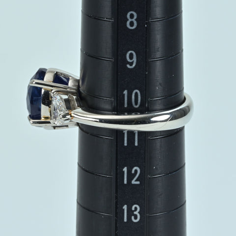 【中古】PT900 SAPPHIRE RING スリランカ産 サファイアリング S4.84ct D1.05ct GRS鑑別書 7.5g #11