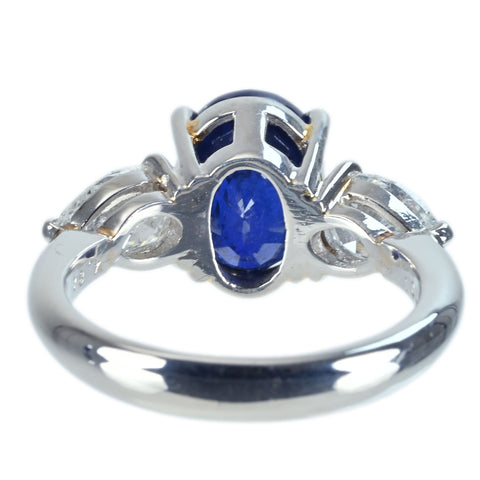 【中古】PT900 SAPPHIRE RING スリランカ産 サファイアリング S4.84ct D1.05ct GRS鑑別書 7.5g #11