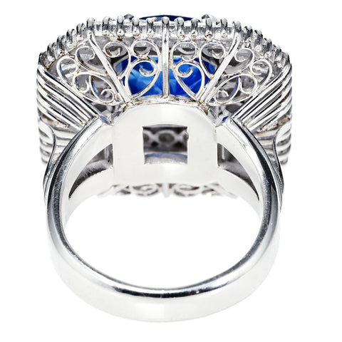 【中古】PT900 SAPPHIRE RING スリランカ産 サファイアリング S6.94ct D3.61ct GRS Royal Blue 鑑別書 18.7g # 11