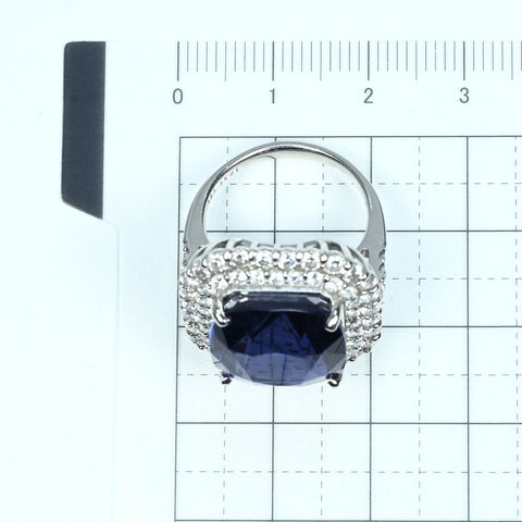 【中古】 PT950 NO-HEAT COLOR- CHANGING SAPPHIRE RING 非加熱カラーチェンジサファイアリング  S16.54ct D1.71ct GRS鑑別書 12.0g