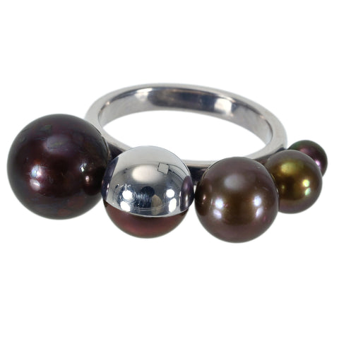 【中古】TASAKIタサキ K18WG PEARL RING パールリング 4.0 - 10.0mm 7.7g #11 ONE PRICE