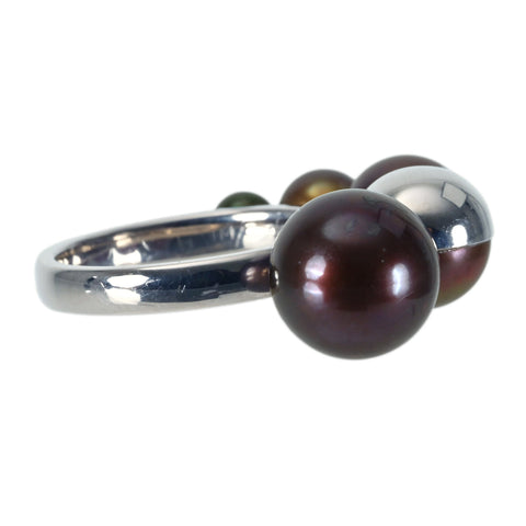 【中古】TASAKIタサキ K18WG PEARL RING パールリング 4.0 - 10.0mm 7.7g #11 ONE PRICE