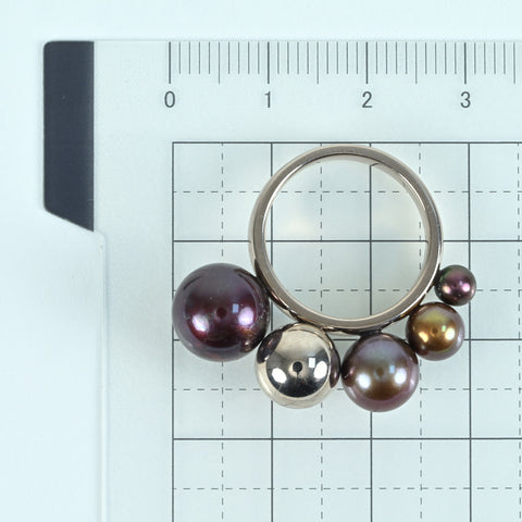 【中古】TASAKIタサキ K18WG PEARL RING パールリング 4.0 - 10.0mm 7.7g #11 ONE PRICE