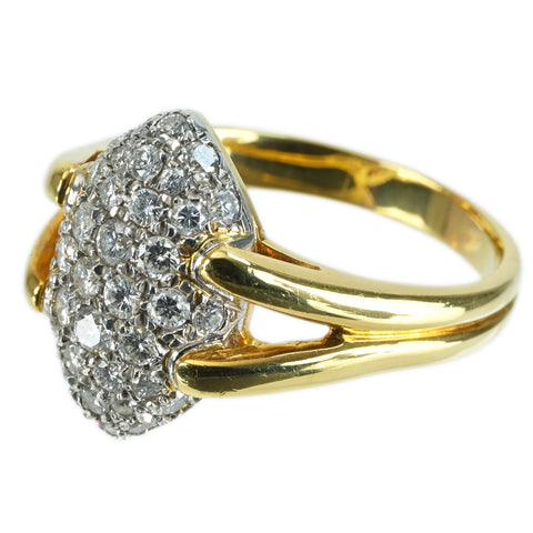 【中古】K18/PT900 DIAMOND RING ダイヤモンドリング D1.01ct 9.8g #20
