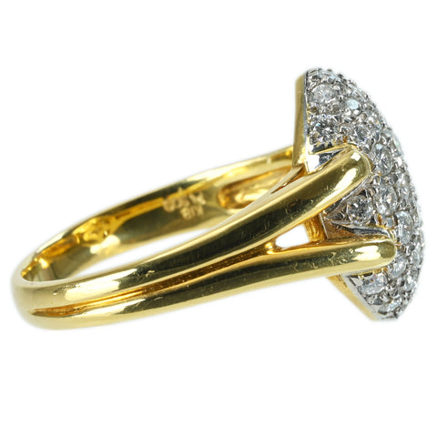 【中古】K18/PT900 DIAMOND RING ダイヤモンドリング D1.01ct 9.8g #20