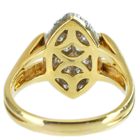 【中古】K18/PT900 DIAMOND RING ダイヤモンドリング D1.01ct 9.8g #20