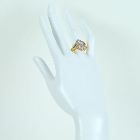 【中古】K18/PT900 DIAMOND RING ダイヤモンドリング D1.01ct 9.8g #20