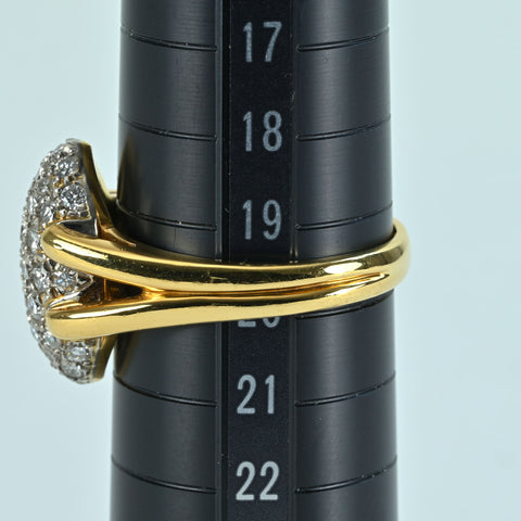 【中古】K18/PT900 DIAMOND RING ダイヤモンドリング D1.01ct 9.8g #20