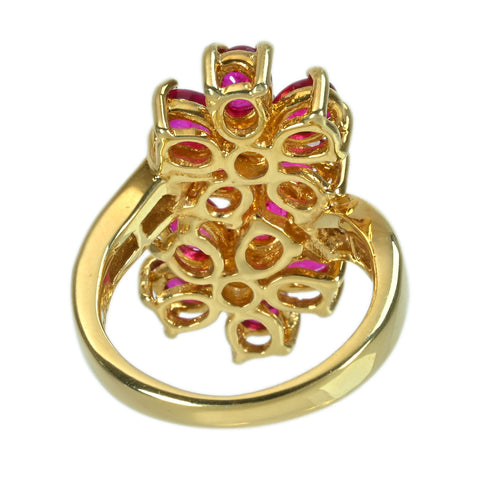 【中古】K18YG RUBYルビーリング R3.15ct D0.67ct 8.3g #9