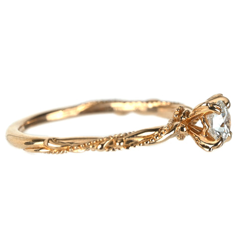 【中古】LUCIE ルシエ K18PG ダイヤモンドリング D0.255ct 1.5g #5.5