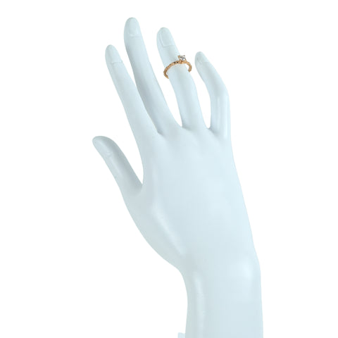 【中古】LUCIE ルシエ K18PG ダイヤモンドリング D0.255ct 1.5g #5.5