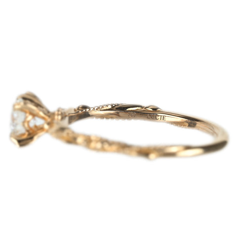 【中古】LUCIE ルシエ K18PG ダイヤモンドリング D0.255ct 1.5g #5.5