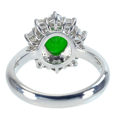 【中古】PT900 JADEITE RING ヒスイリング D0.795ct 7.2g #10