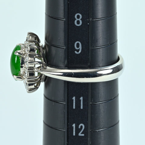 【中古】PT900 JADEITE RING ヒスイリング D0.795ct 7.2g #10