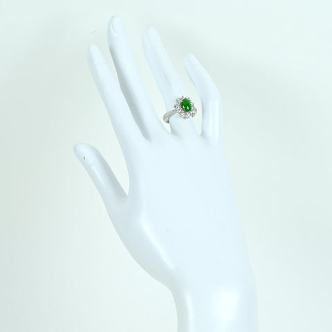 【中古】PT900 JADEITE RING ヒスイリング D0.795ct 7.2g #10